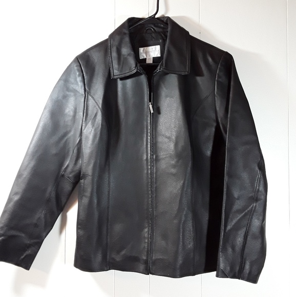 Worthington Jackets & Blazers - Worthington black leather coat womens large